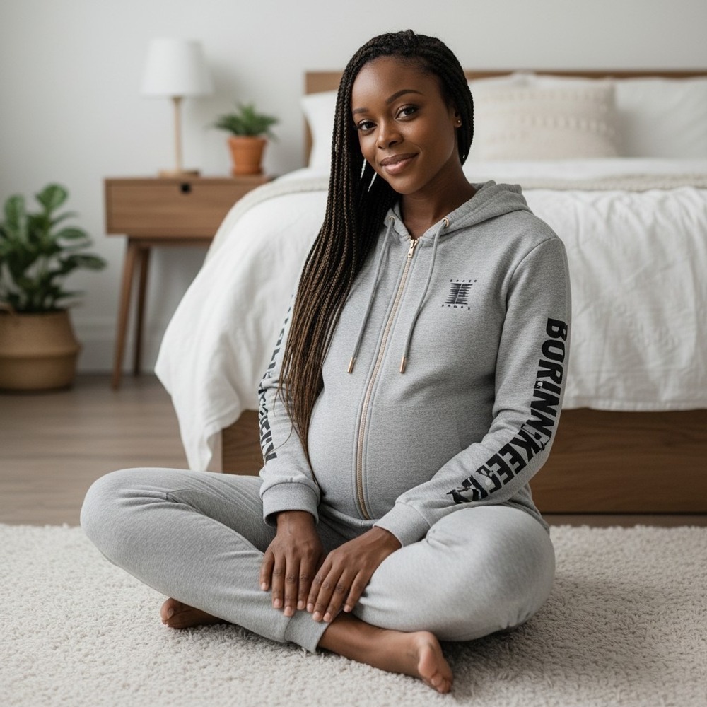 Savage X Fenty By Rihanna Hooded Fleece Sweatsuit Women's Size XL Gray Sleepwear
